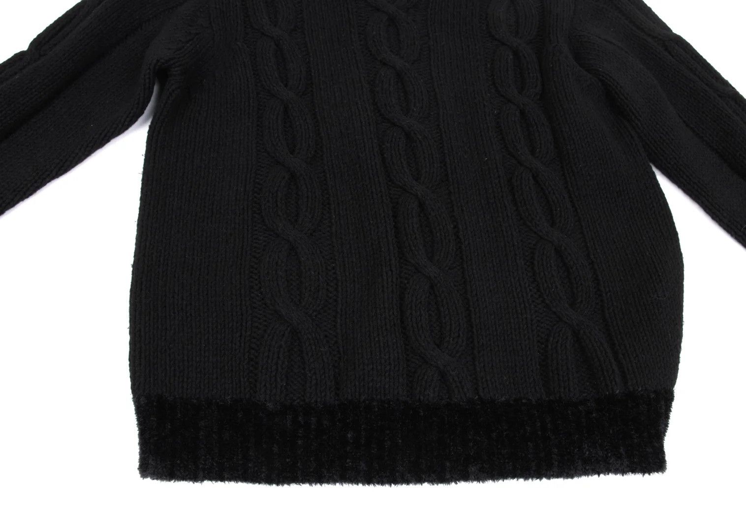Jean Paul Gaultier Wool Blend Cable Knit Sweater in Black, Size F Size US M / EU 48-50 / 2 - 6 Thumbnail