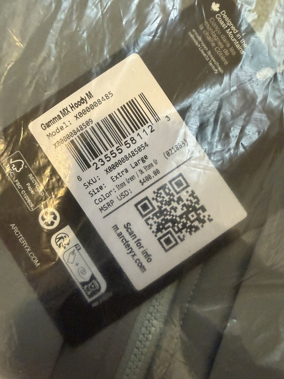 Arc'teryx Arc’teryx Gamma MX Hoody Stone Green Size US XL / EU 56 / 4 - 7 Thumbnail