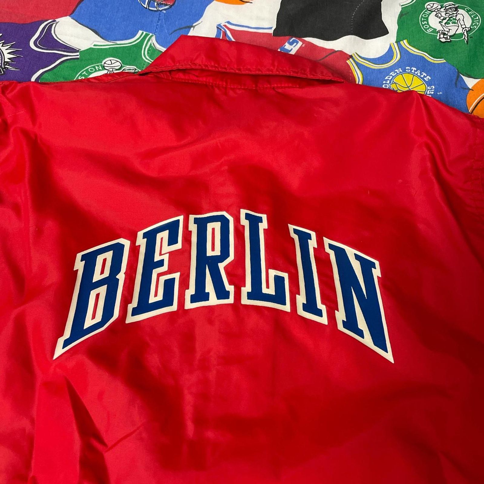 Russell Athletic × Vintage VTG 90s Russell Athletic Berlin FIFA World Cup Soccer Coat Size US L / EU 52-54 / 3 - 4 Thumbnail