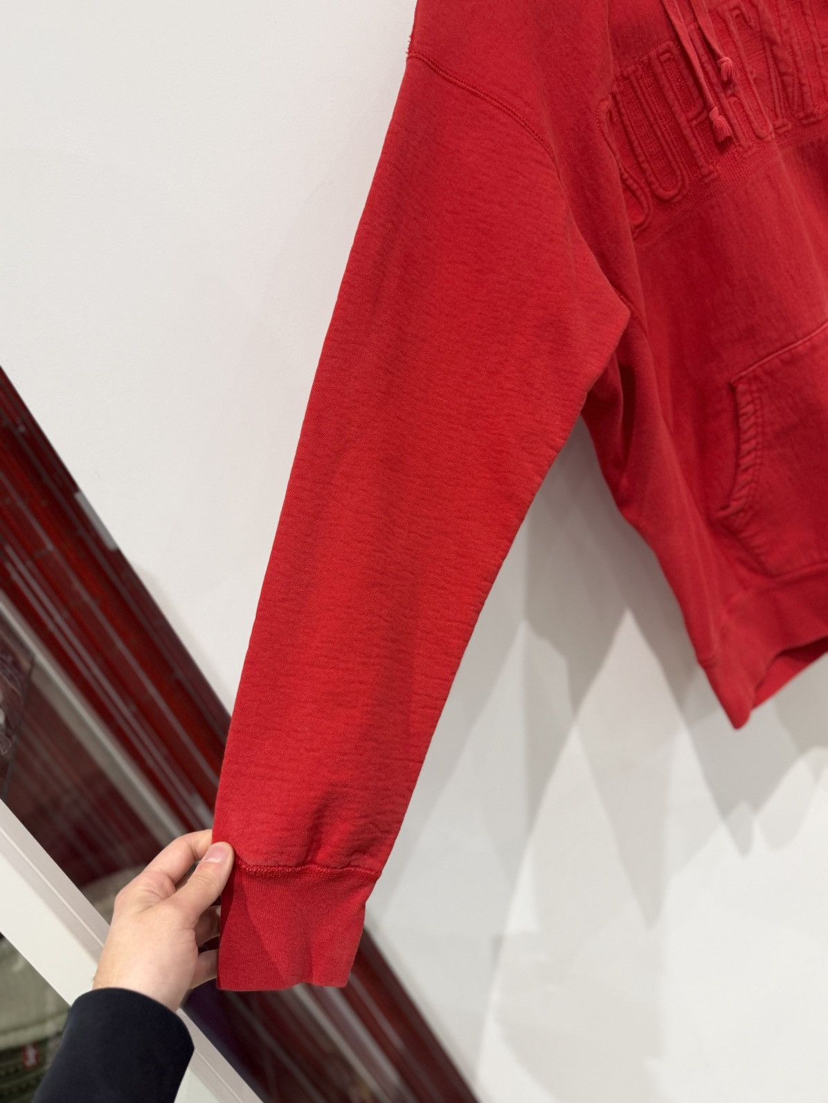 Supreme Supreme Embroidered Outline Hooded Sweatshirt Red Size US M / EU 48-50 / 2 - 3 Thumbnail
