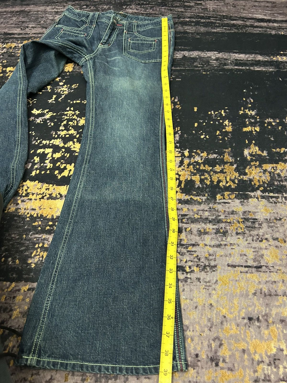 Angel Blue Vintage Angel Blue One Star Pocket Back Wash Flare Jeans Size US 29 - 25 Thumbnail
