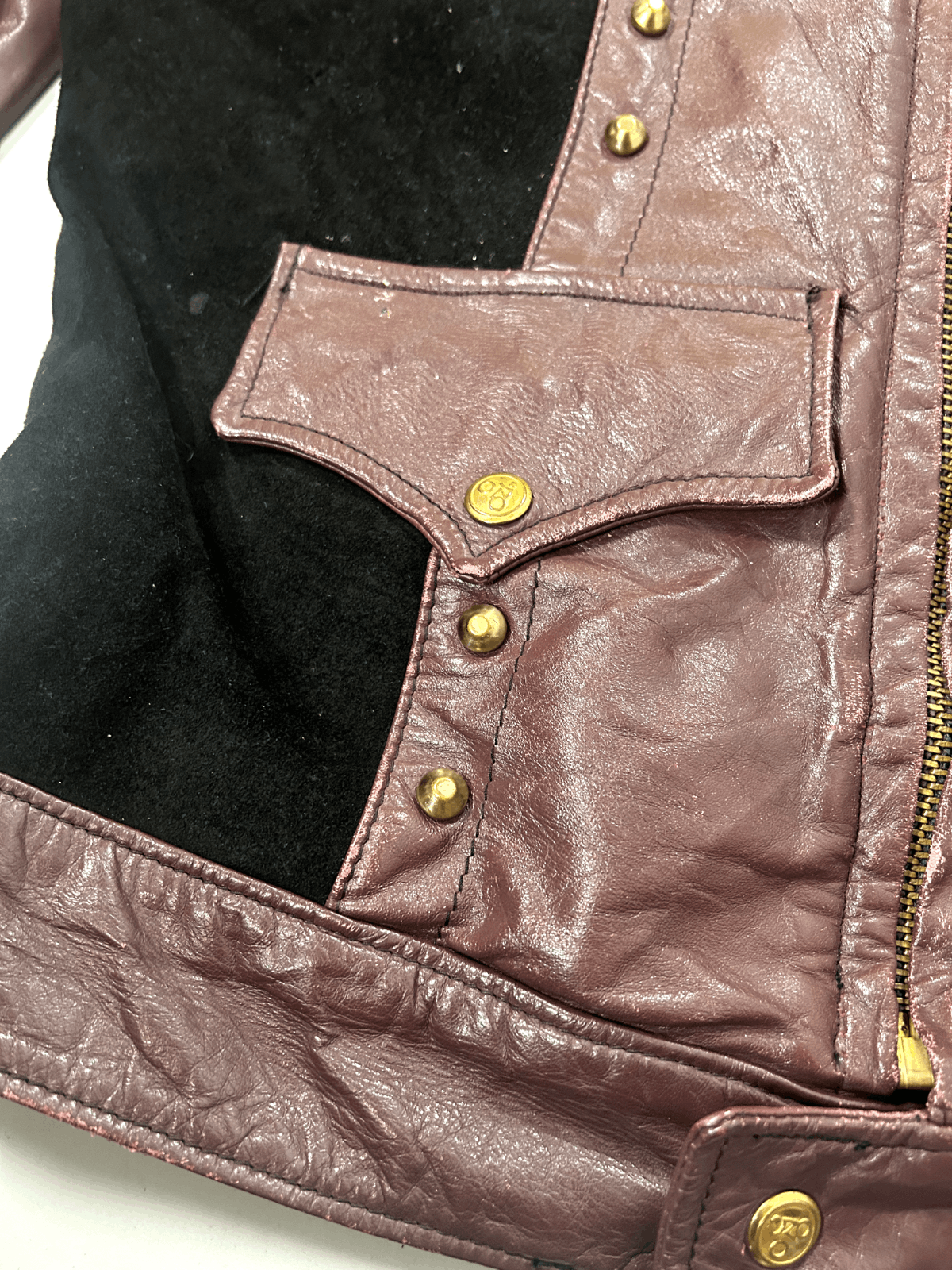 Vintage Vintage 70s Wheels Of Man Wine Motorcycle Bomber Jacket Siz Size US M / EU 48-50 / 2 - 6 Thumbnail