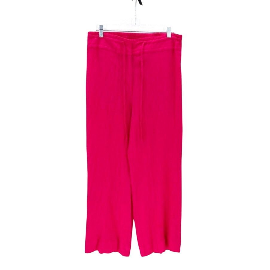 Other French Laundry bright pink crepe wide leg pants size L Size 34" / US 12 / IT 48 - 1 Thumbnail