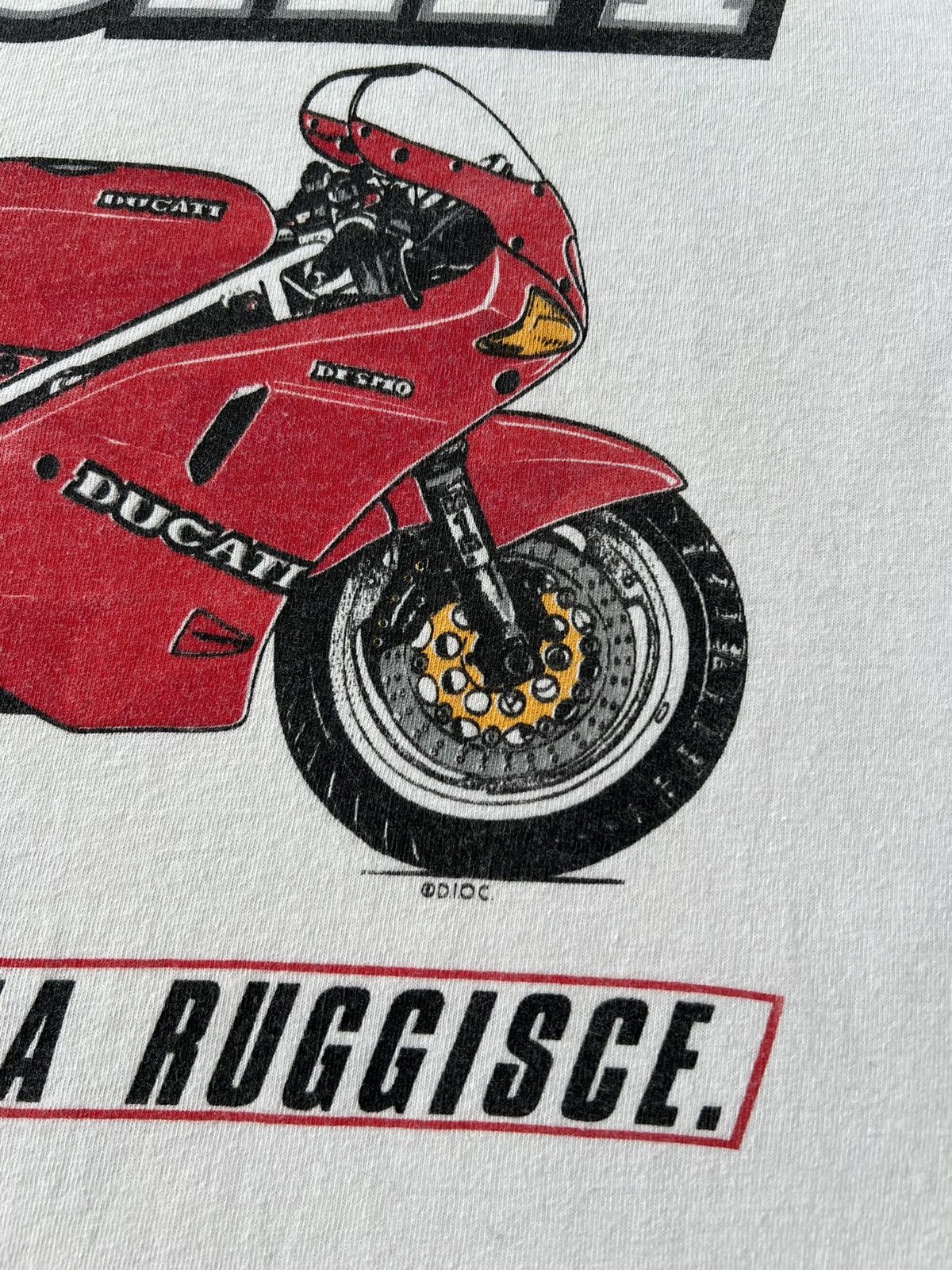 Ducati Vintage 90s Ducati 851 Moto Racing Promo White T-shirt Size US M / EU 48-50 / 2 - 5 Thumbnail