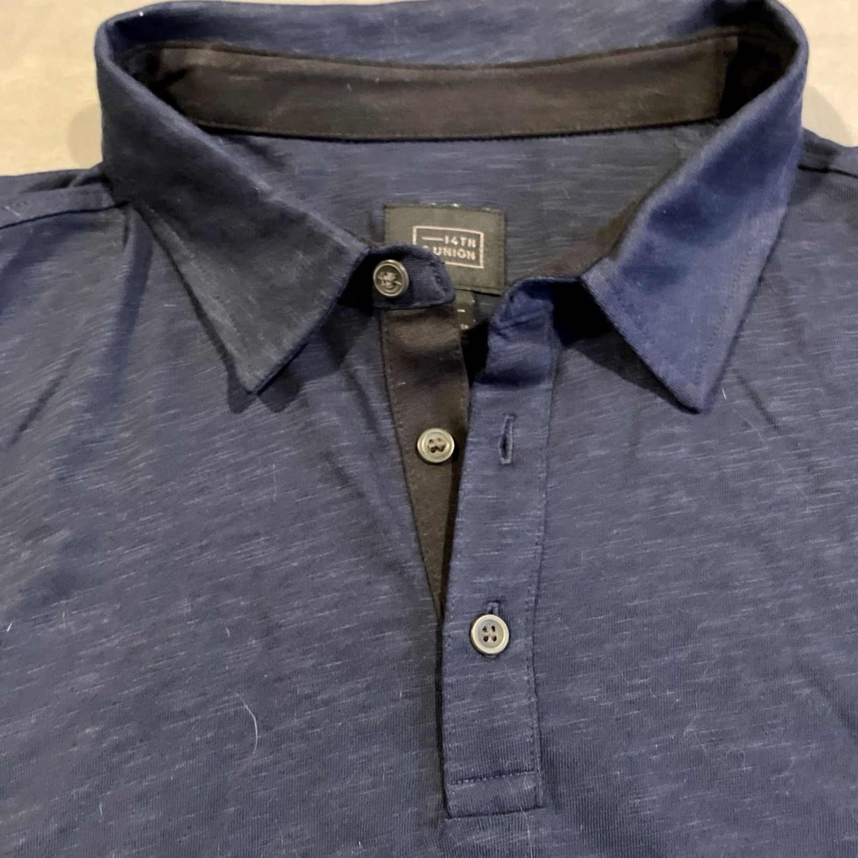 Nordstrom NWT Nordstrom 14TH & UNION Navy Short Sleeve Cotton Golf Polo Men's XXL Polo Sleeve Short Sleeve Polo Men Navy Cotton Golf Polo Size US XXL / EU 58 / 5 - 3 Thumbnail