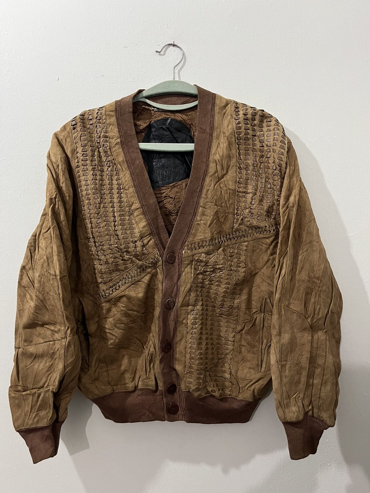 Branded Leather 80s TORRAS NAVAJO TRIBAL NATIVES MADE IN SPAIN Size US L / EU 52-54 / 3 - 1 Thumbnail