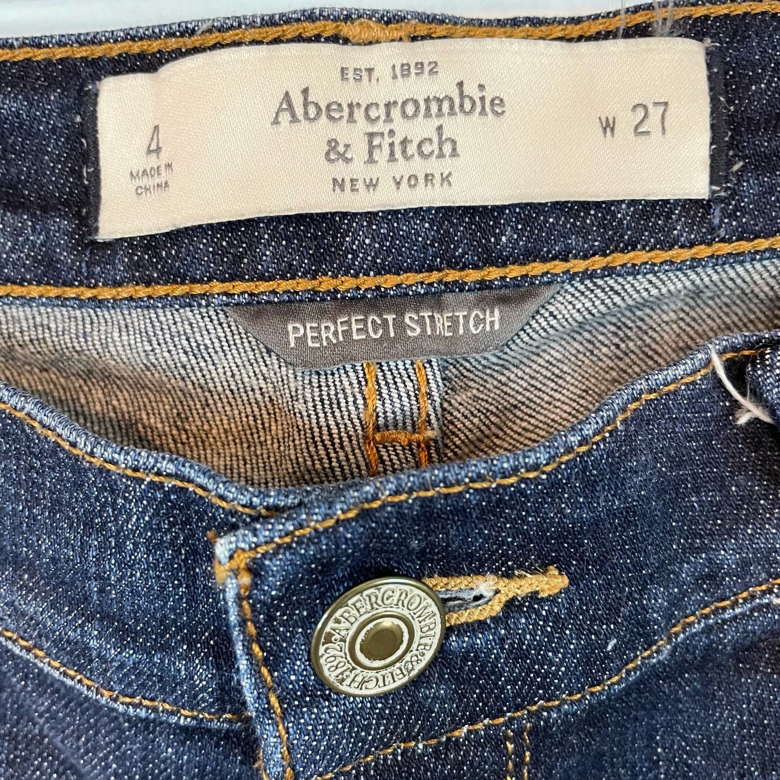Abercrombie & Fitch Abercrombie & Fitch Straight Leg Jeans 4 Stretch Denim Size 27" / US 4 / IT 40 - 5 Thumbnail