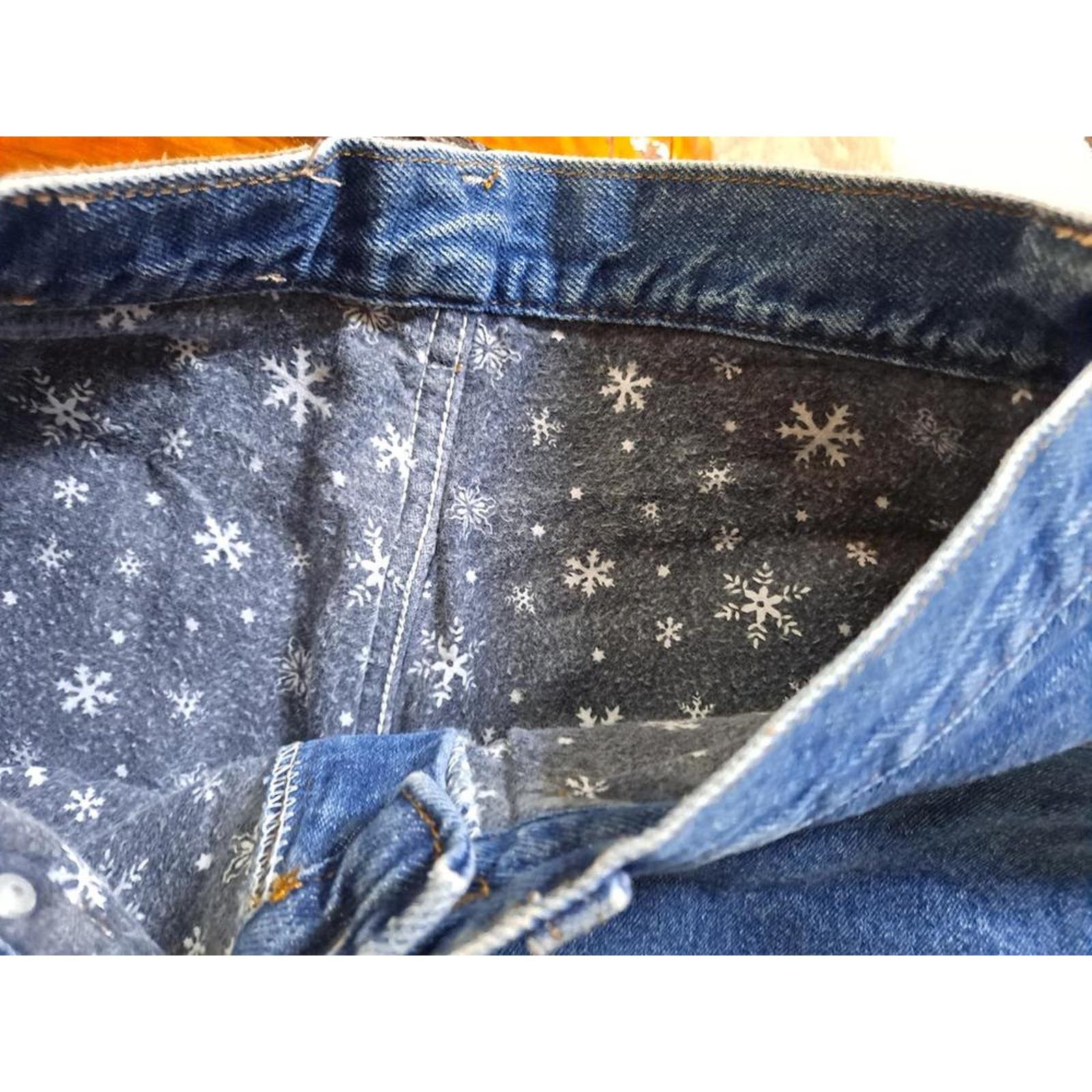 L.L. Bean LL Bean‎ Fleece Lined Relaxed Fit Jeans Size 10P Size 32" / US 10 / IT 46 - 2 Thumbnail
