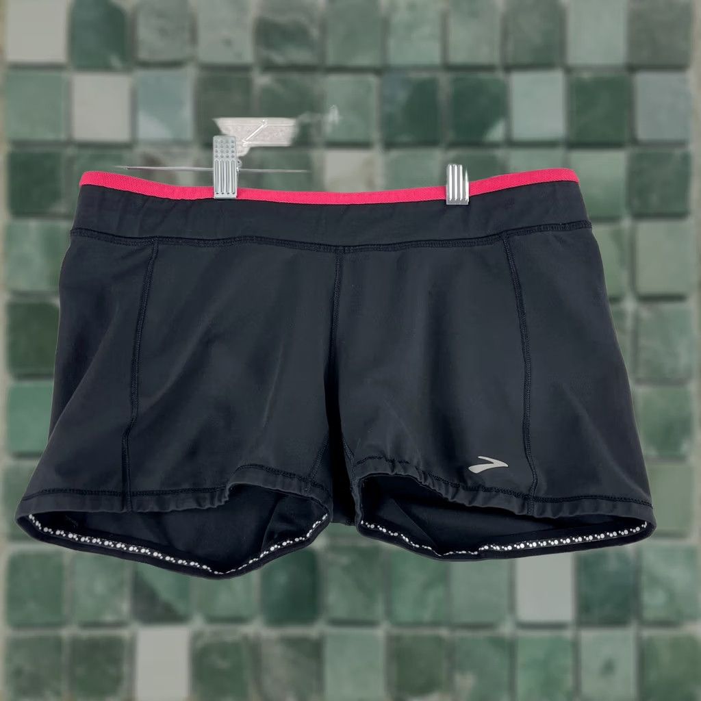 Brooks Brooks Shorts Womens L Black Equilibrium Technology Running Stretch Pull On Size 36" / US 14 / IT 50 - 1 Thumbnail