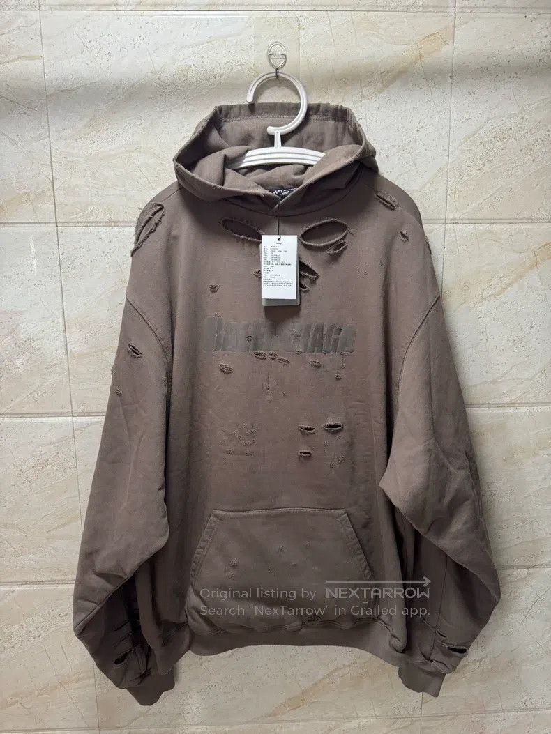 Balenciaga Balenciaga Destruction Hooded Sweatshirt Size US XXS / EU 40 - 1 Thumbnail