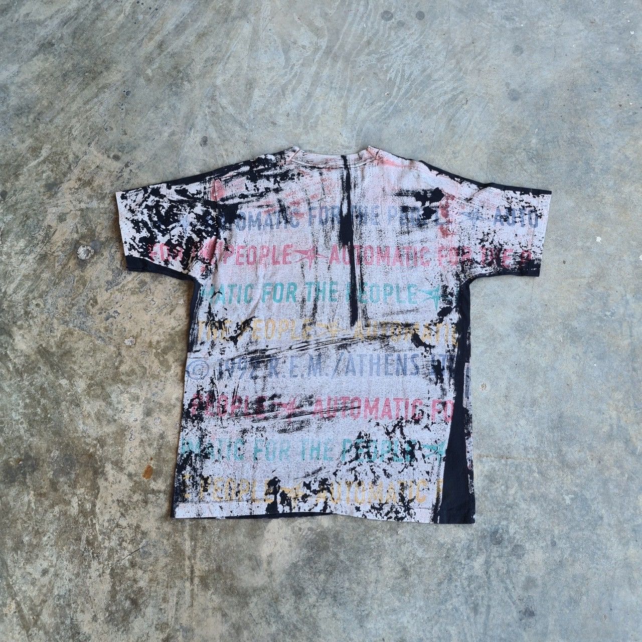Band Tees × R.E.M. × Vintage *RARE* VINTAGE 90s R.E.M REM T-SHIRT AOP 1992 Size US XL / EU 56 / 4 - 2 Thumbnail