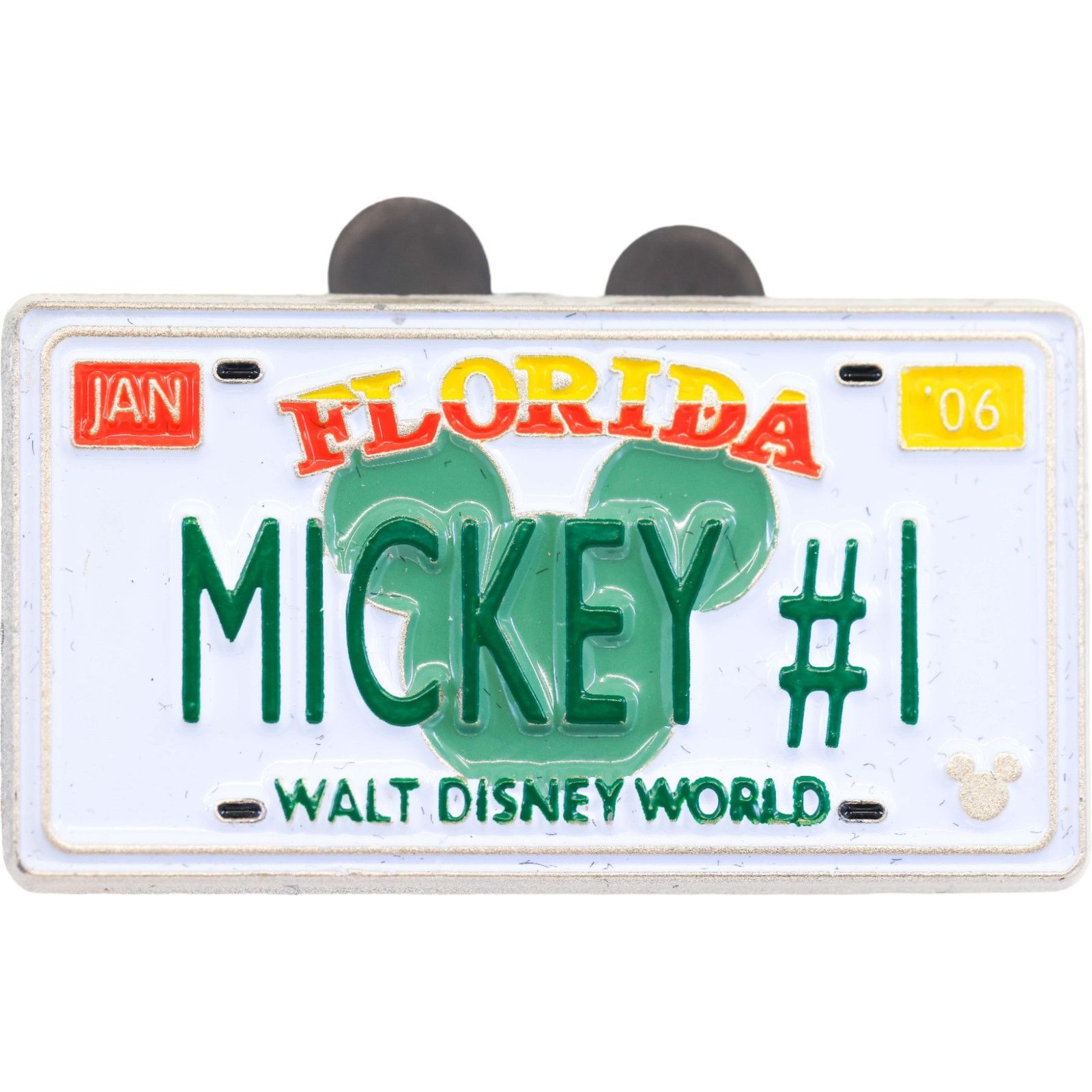 Disney Disney Mickey #1 License Plate Jan 06 Hidden Mickey 2008 Pin Size ONE SIZE - 1 Thumbnail