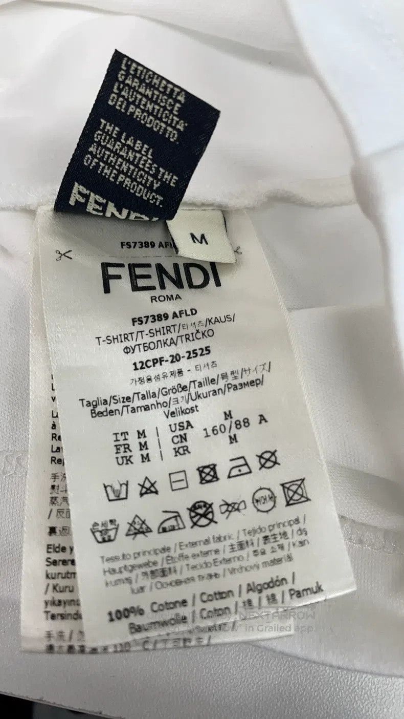 Fendi Fendi White Short Sleeve T-Shirt Size M / US 6-8 / IT 42-44 - 4 Thumbnail