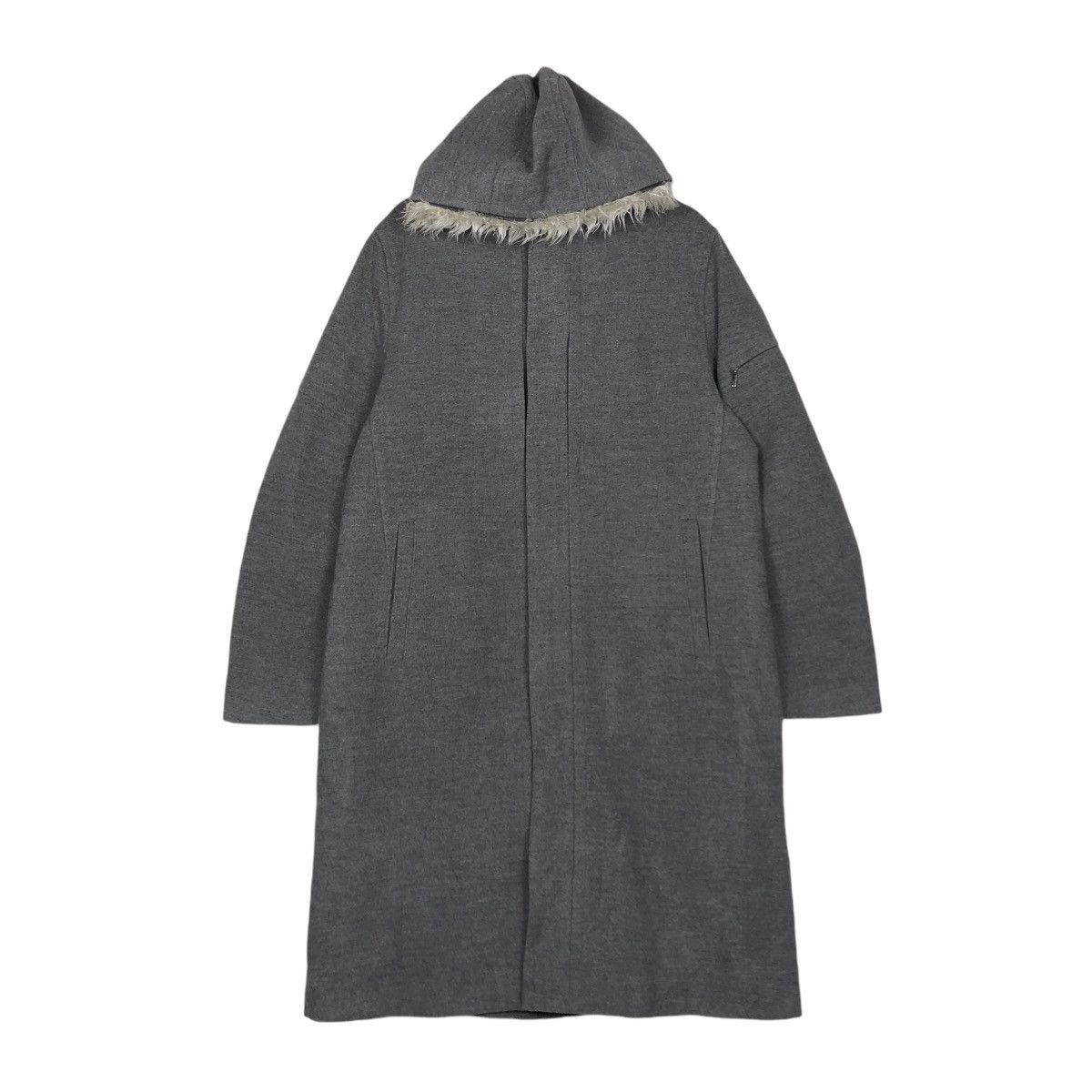 Comme Ca Ism 🔥VINTAGE BIKER LONG JACKET WOOL COMME CA ISM MINK FUR HOODIE Size US M / EU 48-50 / 2 - 4 Thumbnail