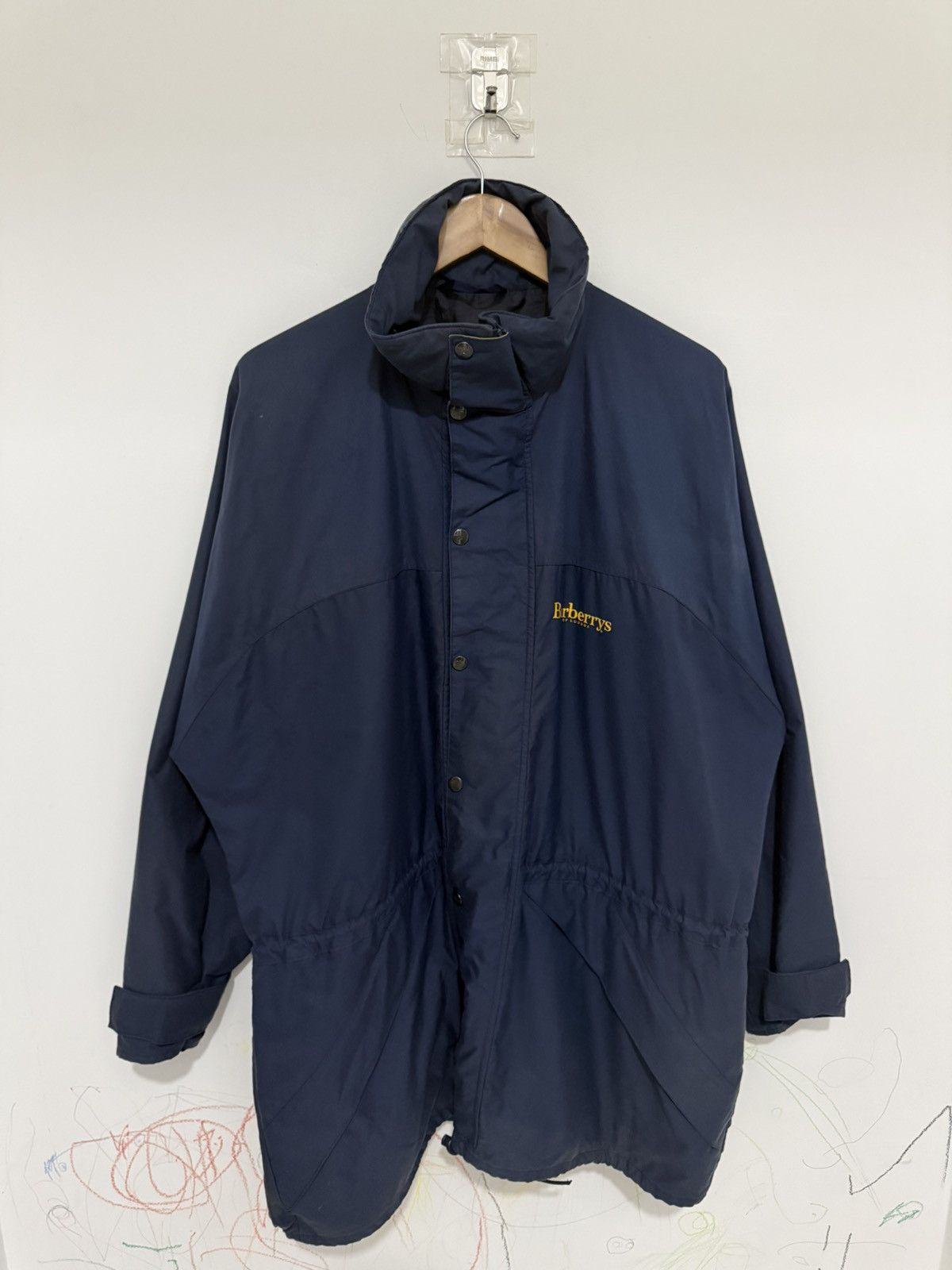 Burberry Vintage Burberry Blue Big Logo Jacket Size US XL / EU 56 / 4 - 1 Thumbnail