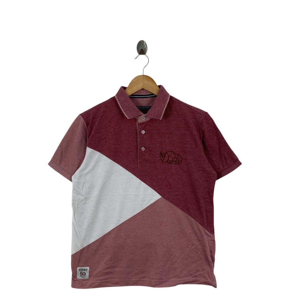Kansai Yamamoto KANSAI YAMAMOTO HOMME 50th Anniversary Patchwork Polo Tee Size US M / EU 48-50 / 2 - 3 Thumbnail
