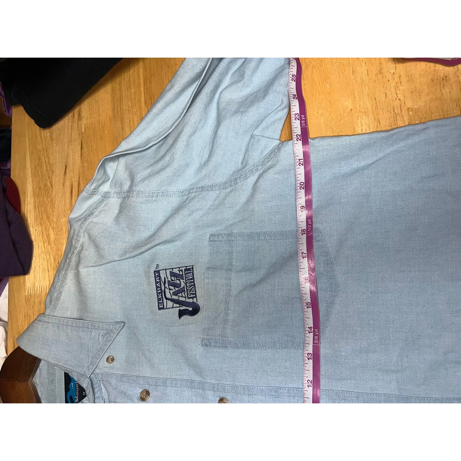 Vintage Vintage Jazz Button Up Shirt Denim Elkhart Festival Medium Size US M / EU 48-50 / 2 - 8 Thumbnail