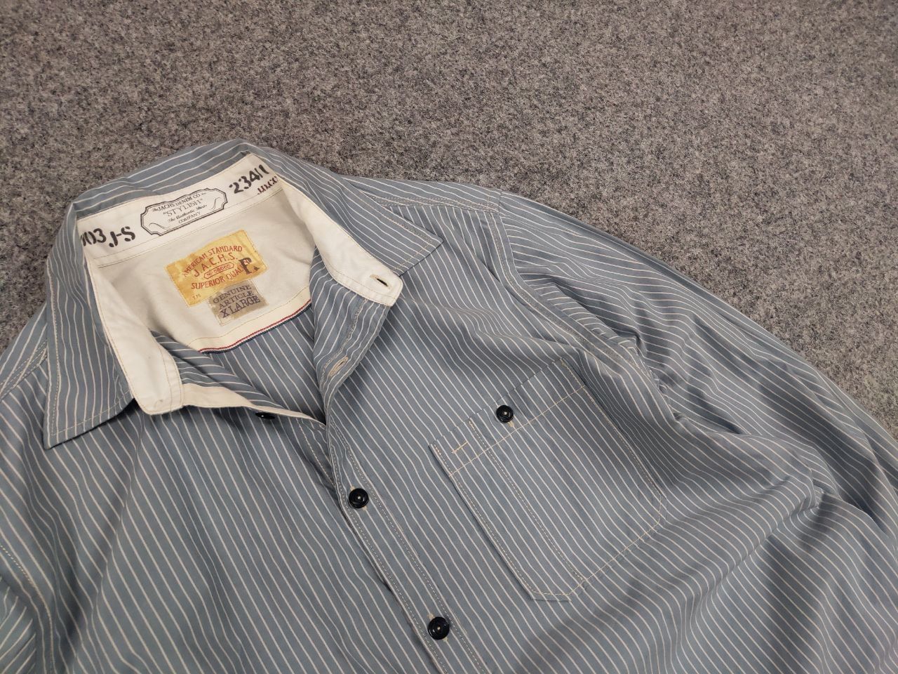 J.A.C.H.S. Mfg. Co. Vintage Jachs superior quality American Striped Button Shirt Size US XL / EU 56 / 4 - 7 Thumbnail