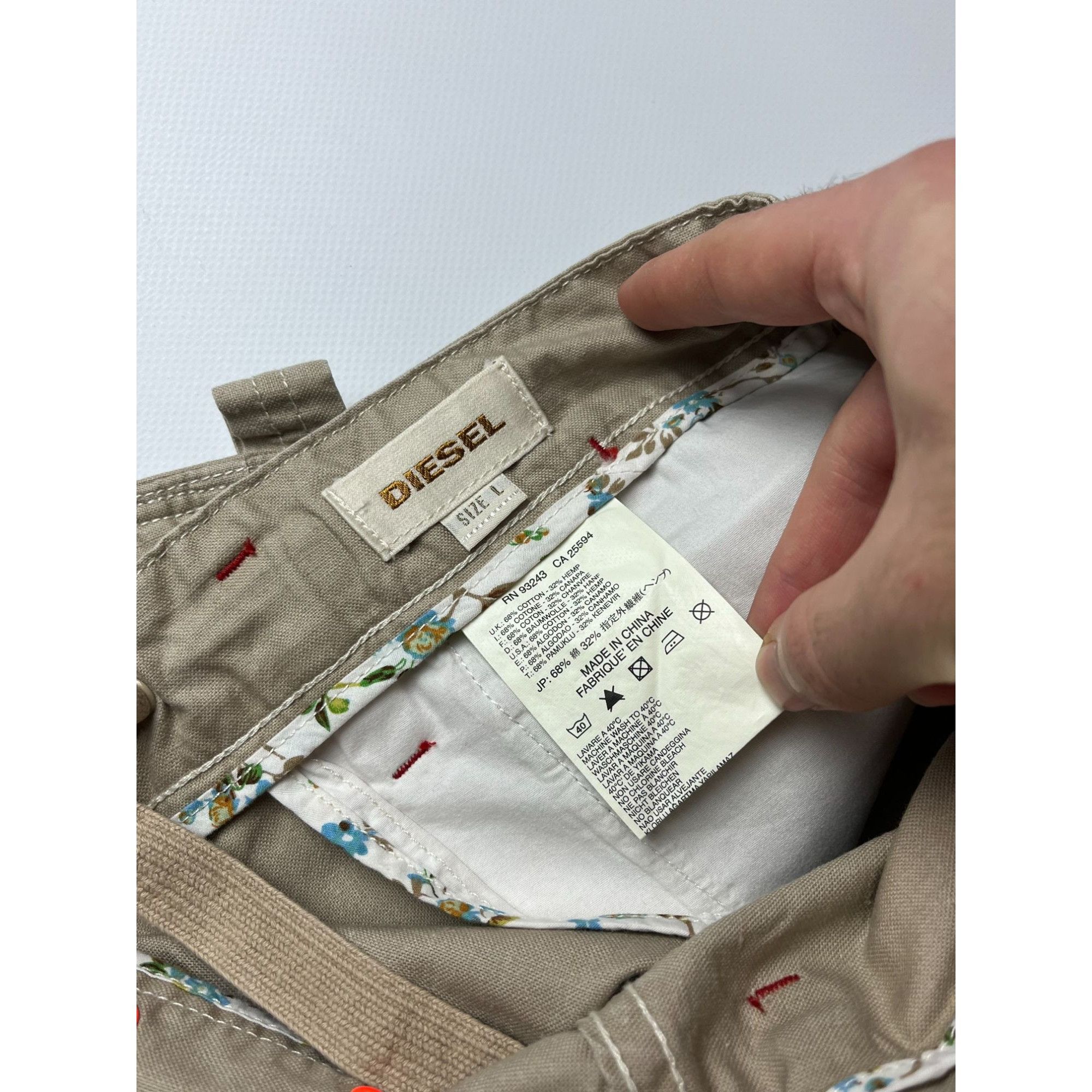 Diesel × Vintage Diesel Mens Vintage Baggy Jeans Size 38 Khaki Cotton Size US 38 / EU 54 - 2 Thumbnail