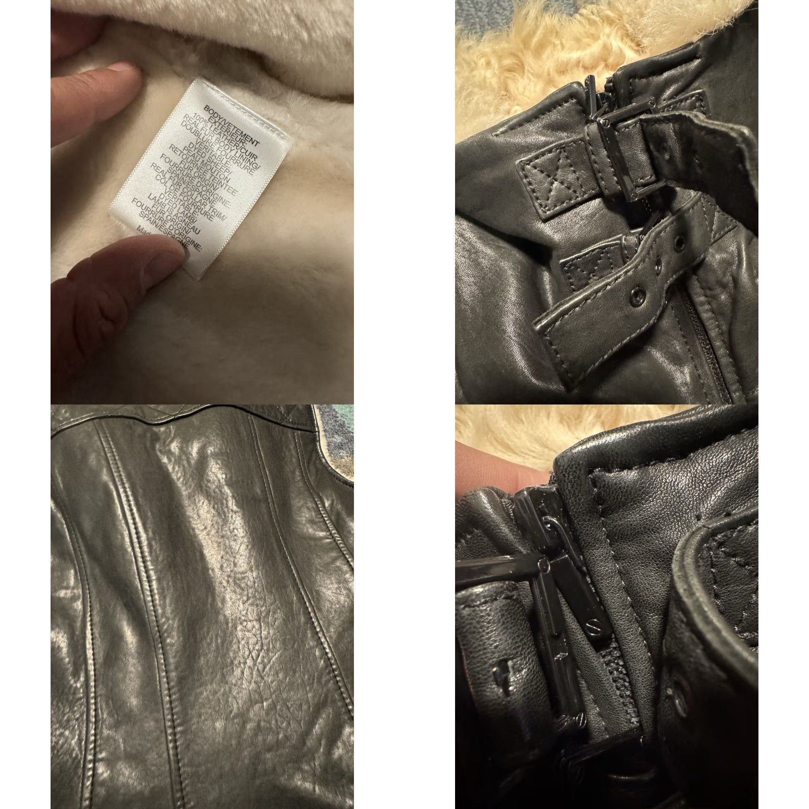 Tory Burch Tory Burch Leather Shearling Vest Full Zip Pockets Black SML Women Vest Slim Regular Size S Size S / US 4 / IT 40 - 11 Thumbnail