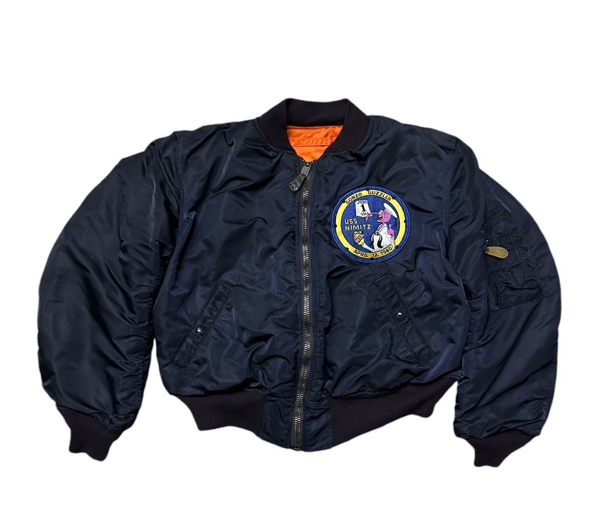 Vintage Vintage 80s USAF reversible bomber jacket Size US L / EU 52-54 / 3 - 6 Thumbnail