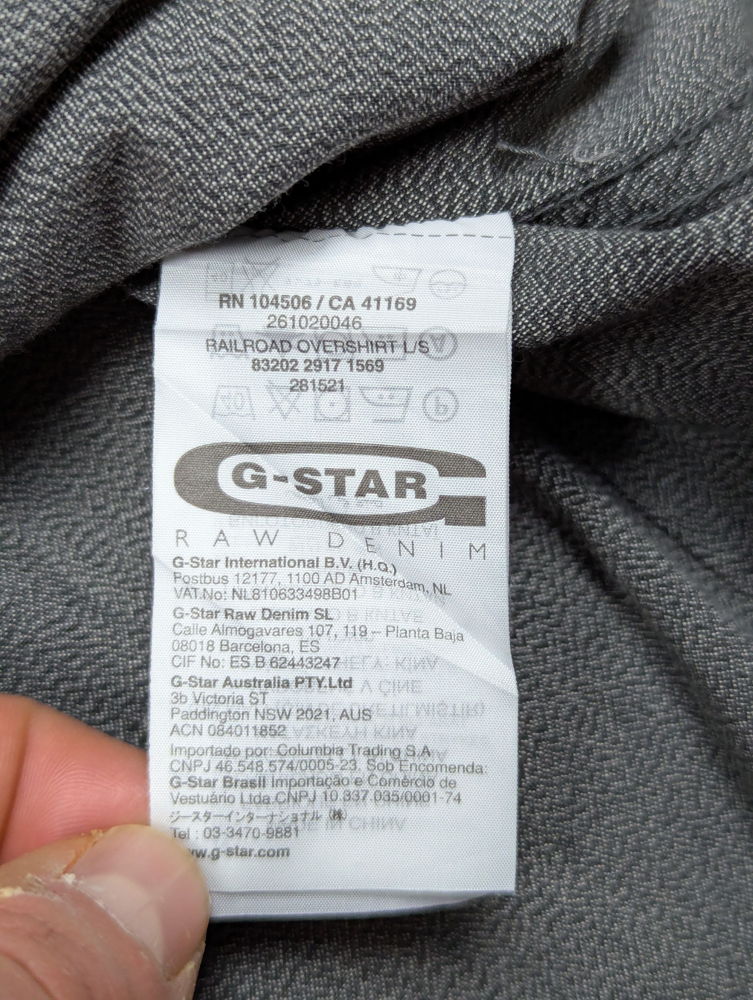 G-Star × Vintage G-Star RAW RAILROAD OVERSHIRT VTG Mens Button-Down Shirt Size US M / EU 48-50 / 2 - 7 Thumbnail