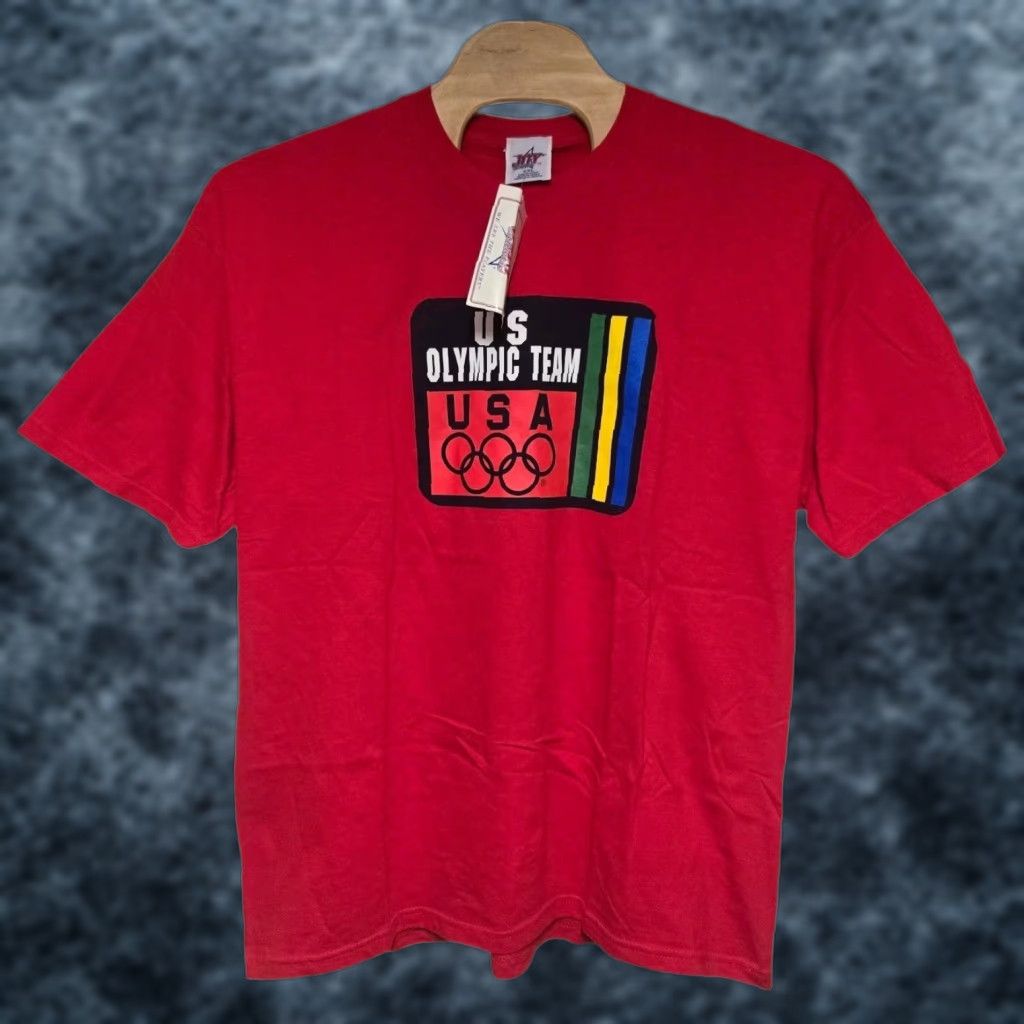 Vintage VINTAGE Olympic Games Ring USA T-Shirt Men 2XL Red NEW NWT Size US XXL / EU 58 / 5 - 1 Thumbnail