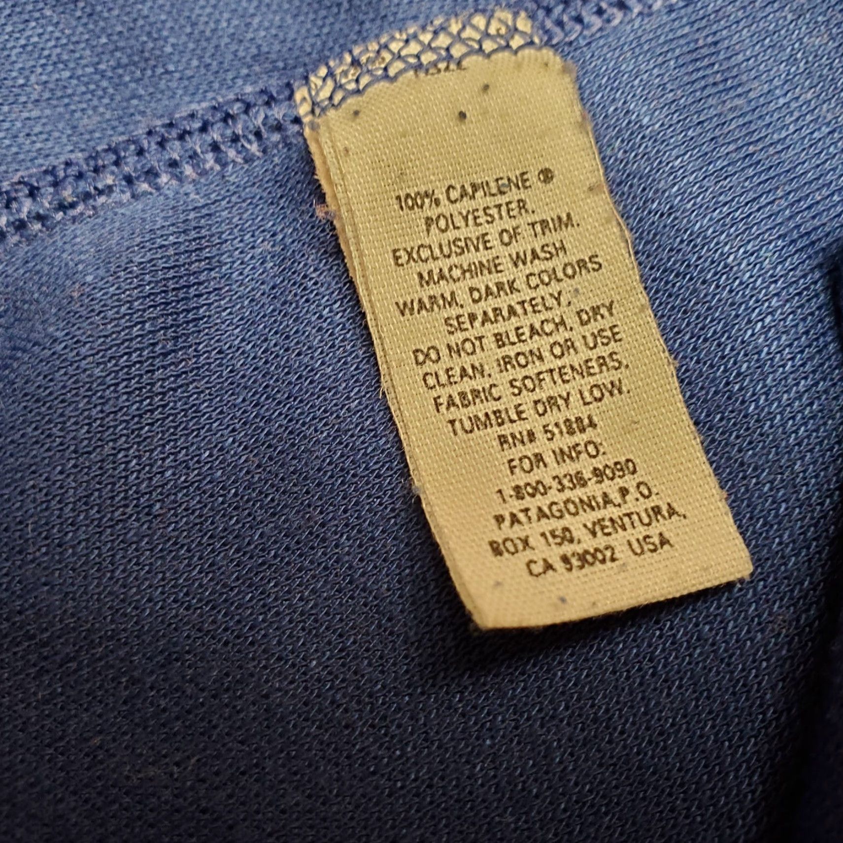 Patagonia VINTAGE Patagonia Pants Mens S Blue Capilene Baselayer 1/4 Zip Performance Size US 29 - 5 Thumbnail