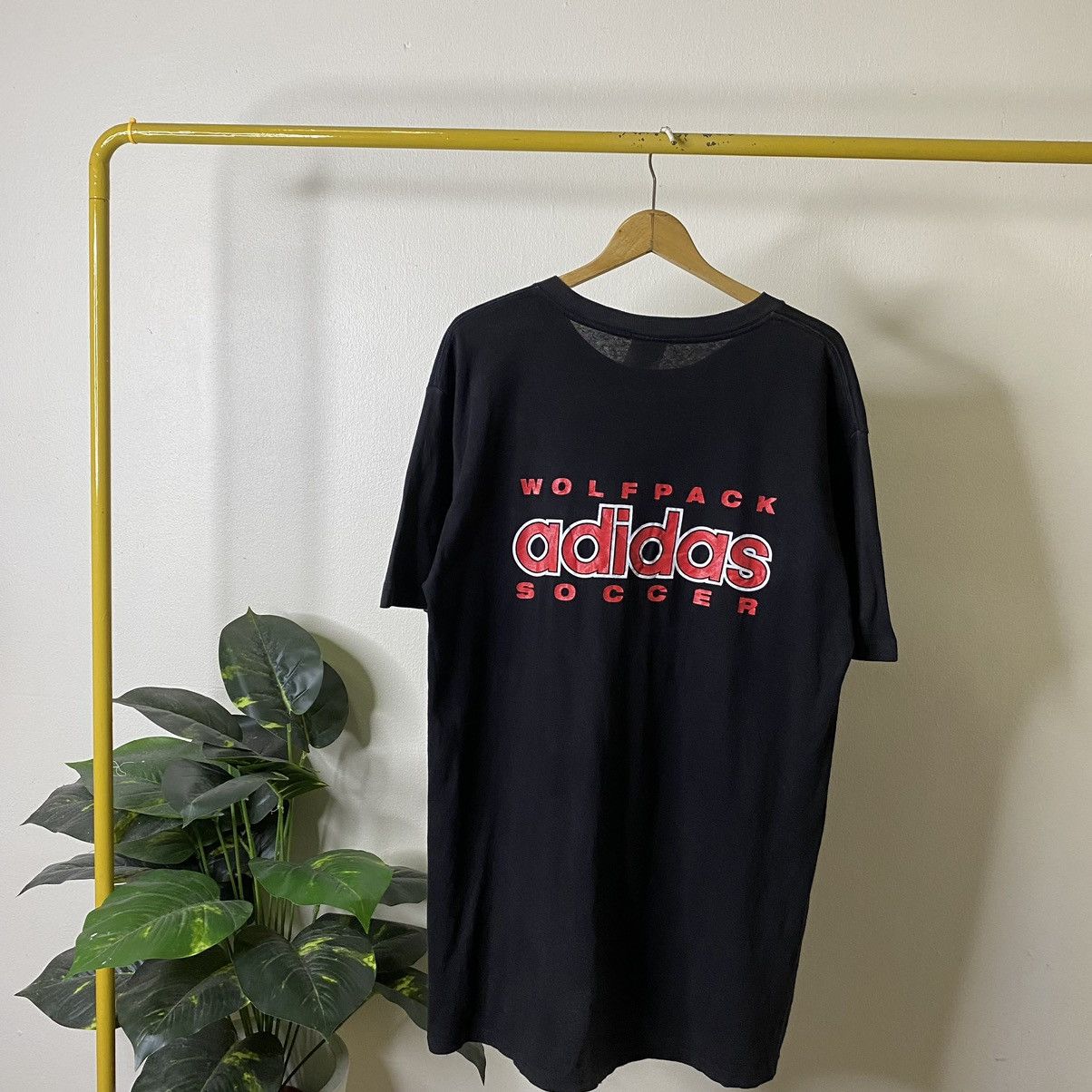 Adidas Vintage 1990s Adidas Wolfpack Soccer NSC Tee Size US XL / EU 56 / 4 - 1 Thumbnail