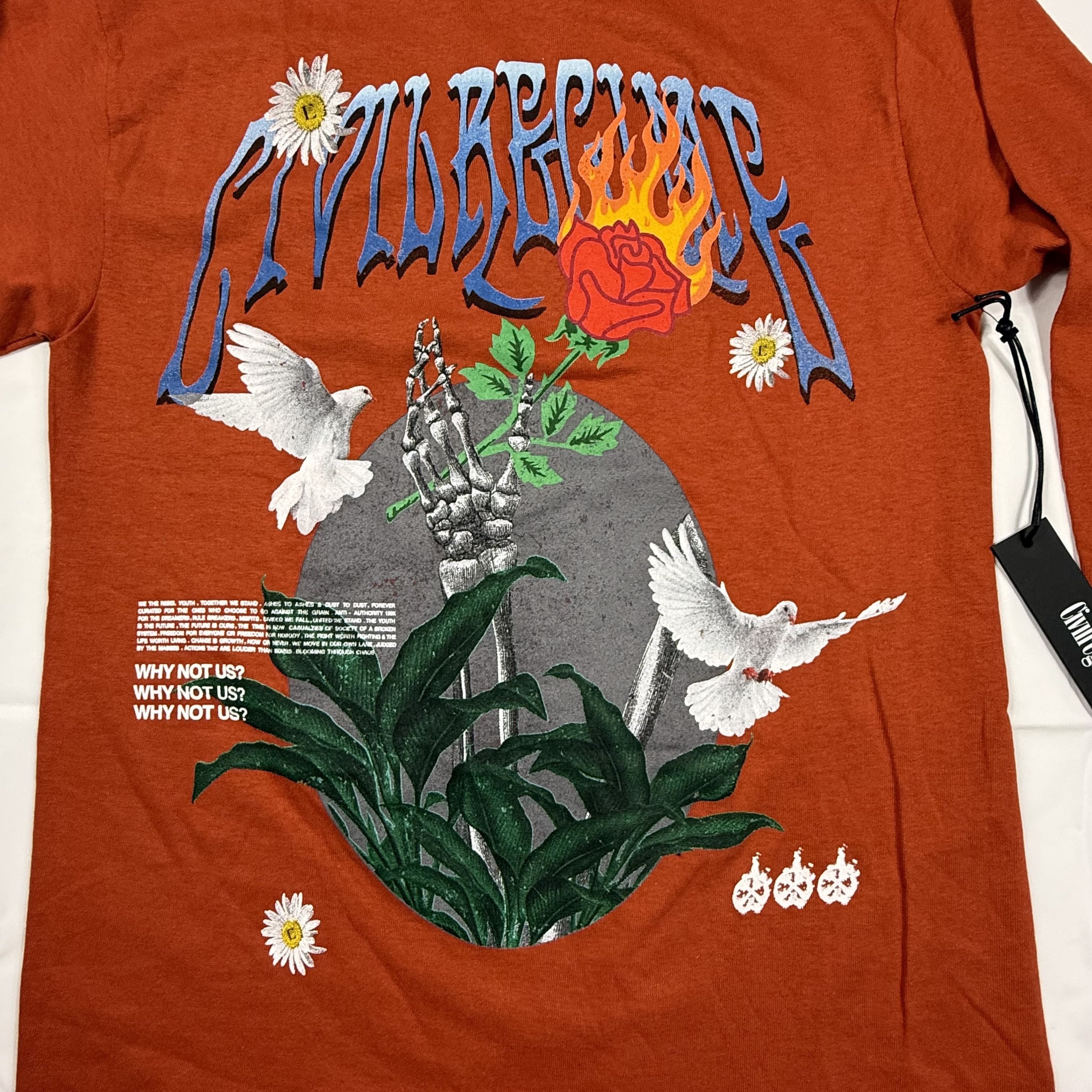 Civil Regime Civil Regime Mens Long Sleeve Graphic T-Shirt Why Not Us Size US M / EU 48-50 / 2 - 2 Thumbnail