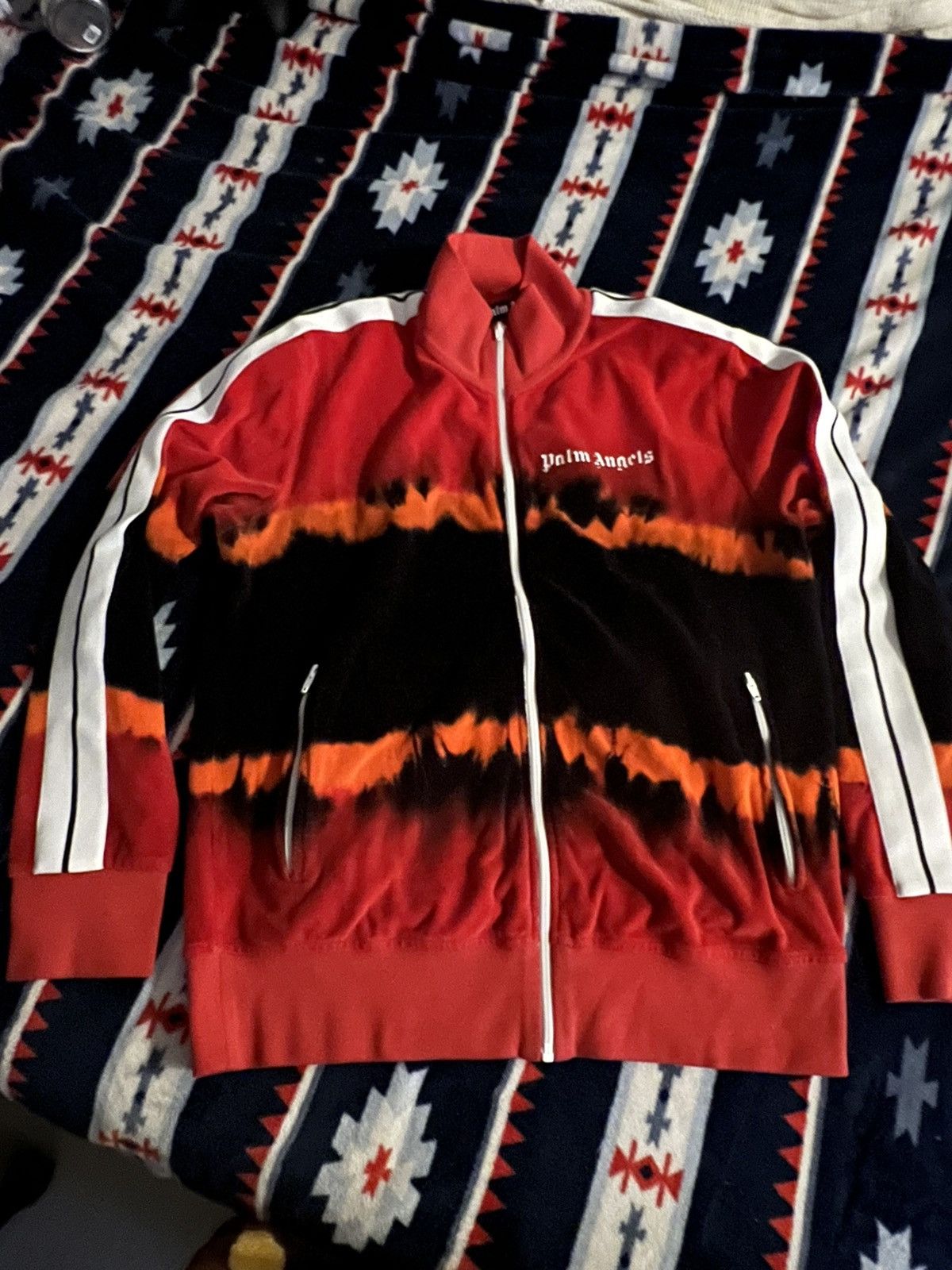 Pre-owned Palm Angels Red Flame Track Jacket