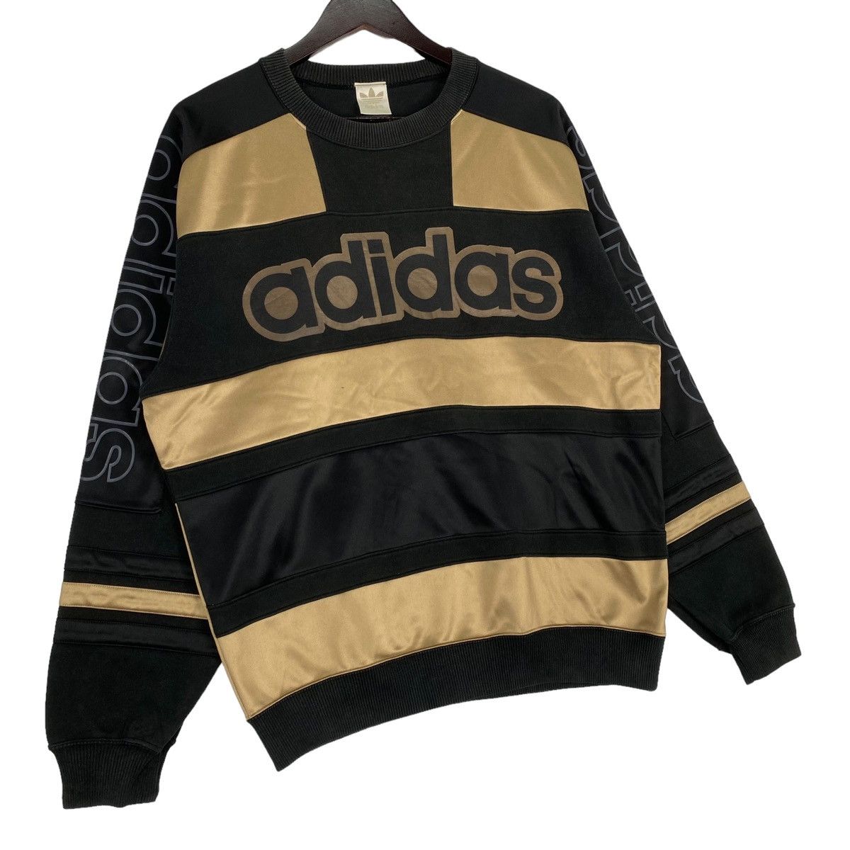Adidas × RUN DMC × Vintage Vintage 90s Adidas Sweatshirt Crewneck Size US L / EU 52-54 / 3 - 3 Thumbnail