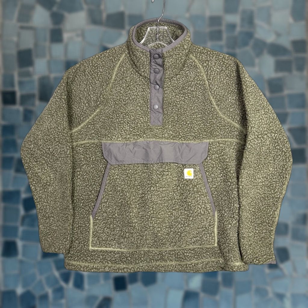 Carhartt VINTAGE Carhartt Jacket Womens M 8-10 Pullover 104922-W 1/4 Snap Fleece Sherpa Sweater Size M / US 6-8 / IT 42-44 - 1 Thumbnail