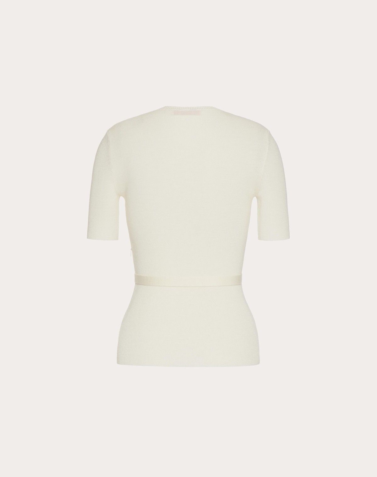 Valentino o1s1wg110525 Wool Jumper in White Size M / US 6-8 / IT 42-44 - 2 Thumbnail