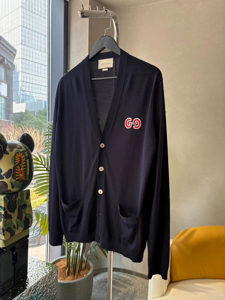Gucci Gucci Dark blue cardigan jacket 2502-Nextarrow Size US XL / EU 56 / 4 - 3 Thumbnail
