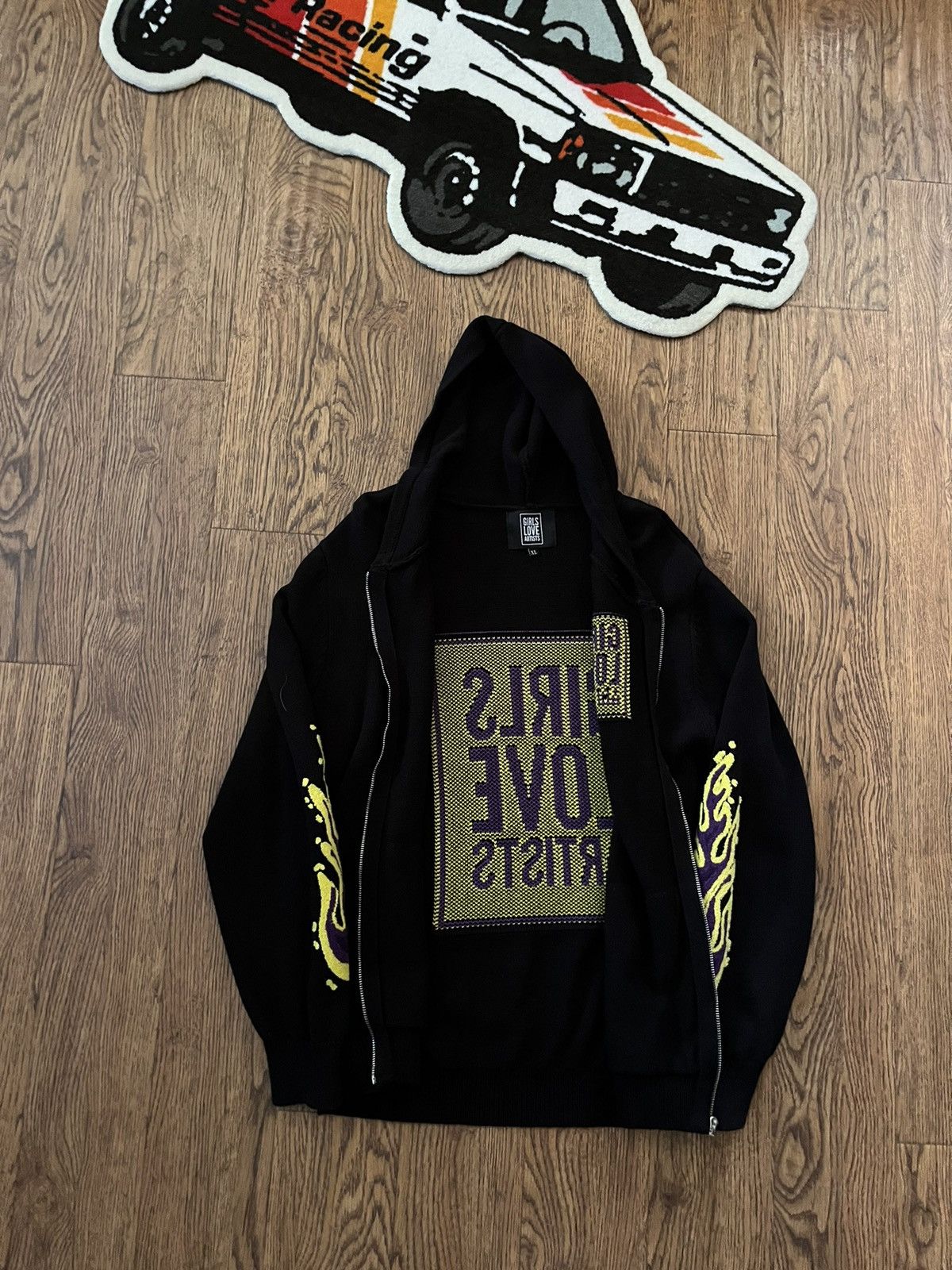 Other Girls Love Artist Flame Mesh Hoodie Size US XL / EU 56 / 4 - 2 Thumbnail