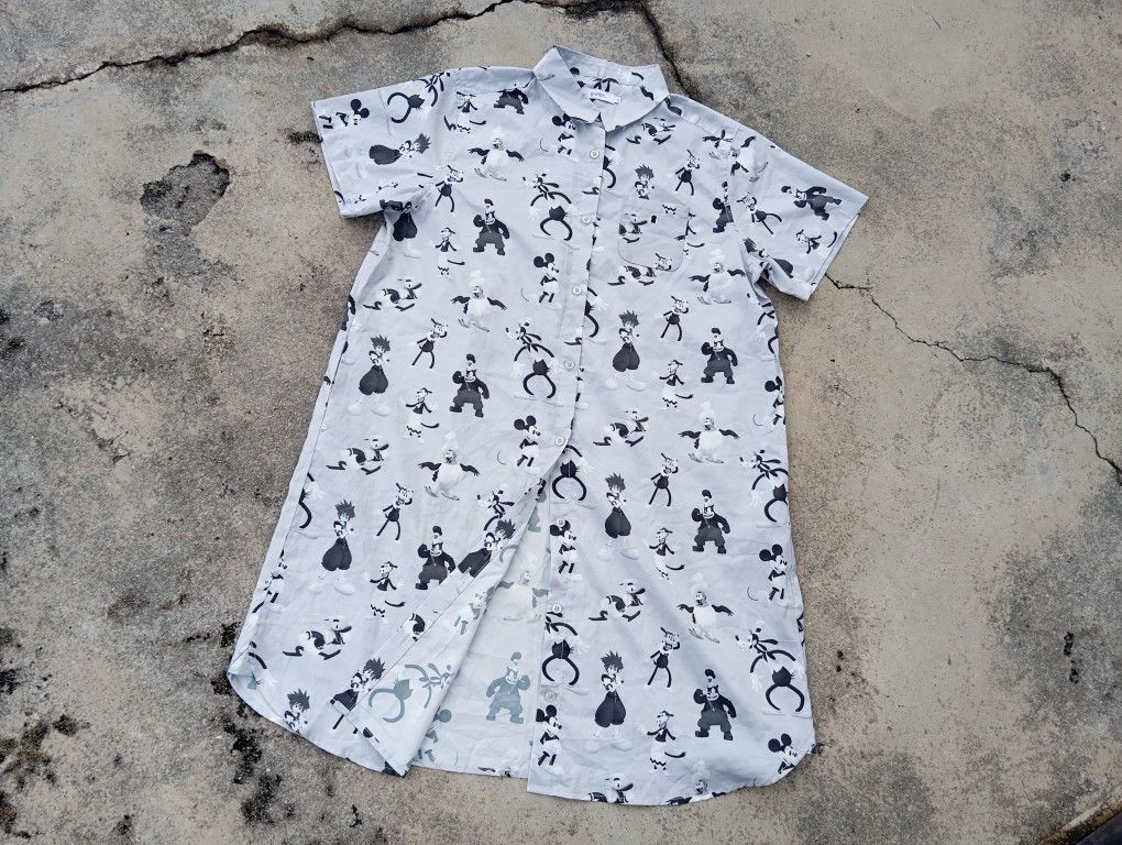 Japanese Brand Disney x Kingdom Heart 🗝️🌹Women Long shirt / tunic dress Size M / US 6-8 / IT 42-44 - 2 Thumbnail