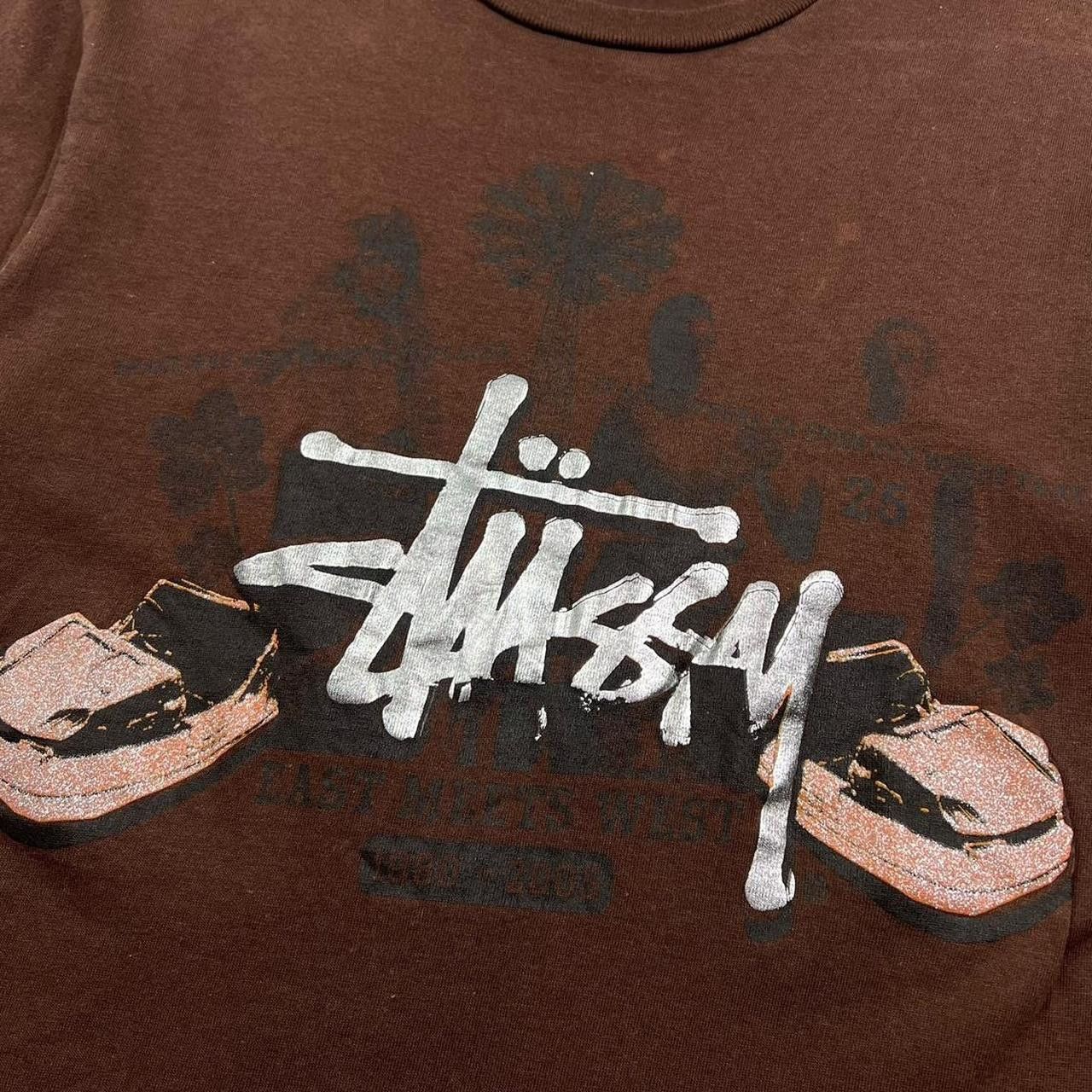 Stussy Vintage 2000s Stussy East Meets West T-Shirt Brown - Small Size US S / EU 44-46 / 1 - 2 Thumbnail