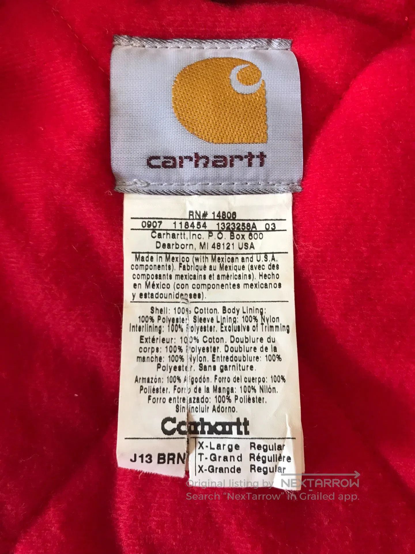 Carhartt J13 Brown Canvas Jacket.
