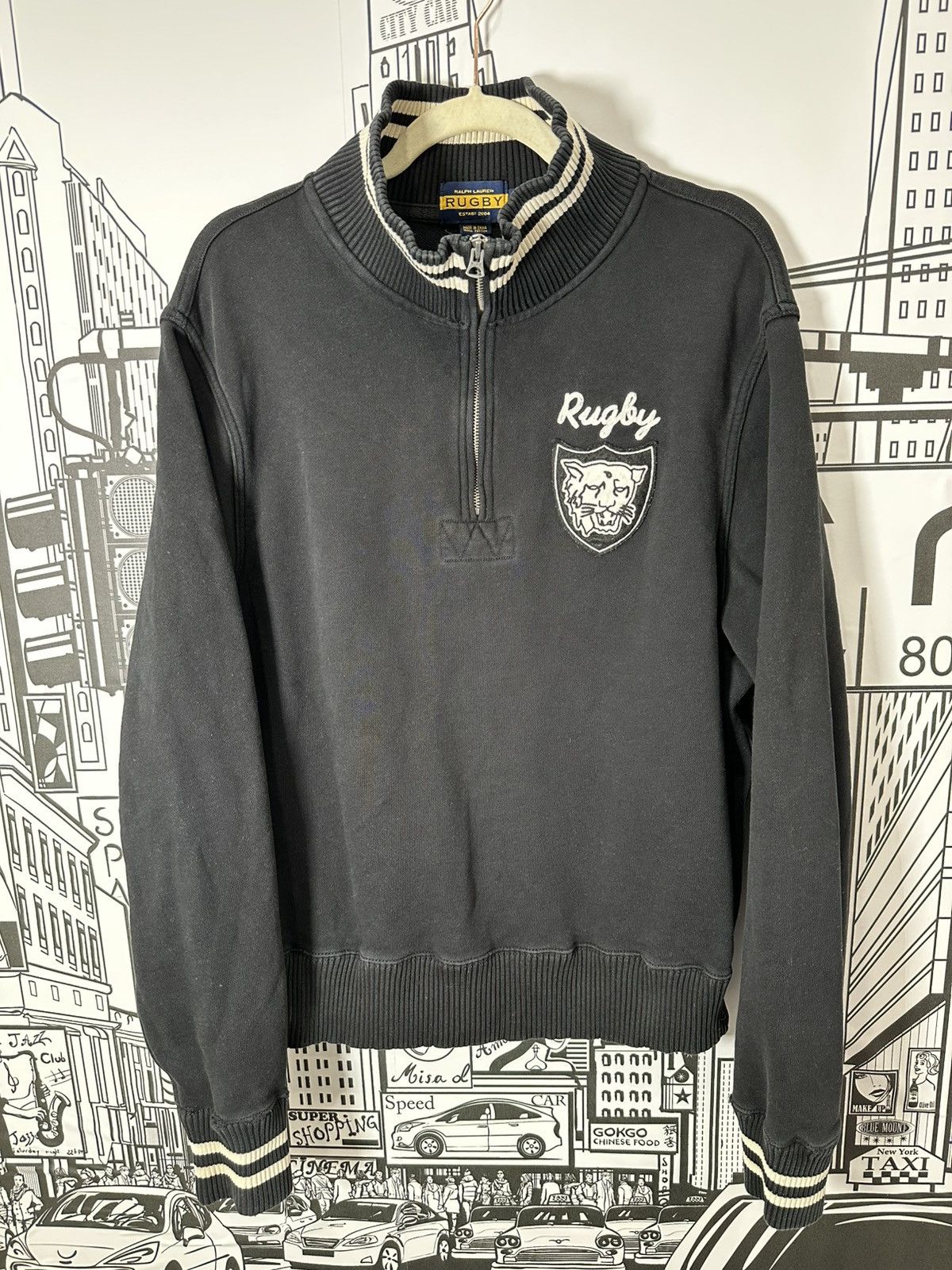 Rugby Ralph Lauren Rugby Ralph Lauren Tiger Crest Qtr Zip Black XL Size US XL / EU 56 / 4 - 4 Thumbnail
