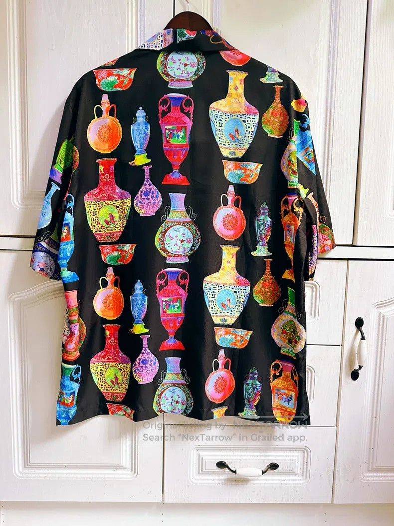 Versace Versace Porcelain utensils short-sleeved shirts T-shirts Size US L / EU 52-54 / 3 - 2 Thumbnail