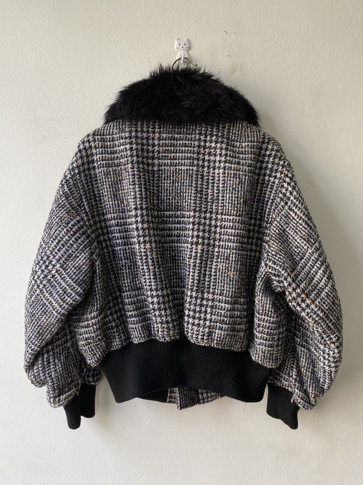 Japanese Brand × Le Grande Bleu (L.G.B.) SLY Japan Knit Wool Design Fur Zipper Jacket Size US L / EU 52-54 / 3 - 6 Thumbnail