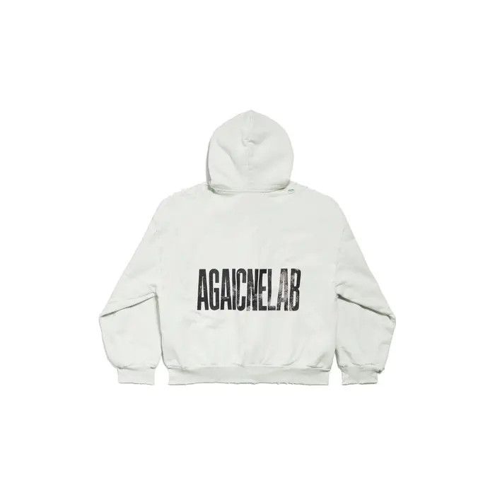 Balenciaga o1s1wg110126 Agaicnelab Zip-up Hoodie Regular Fit in White Size US XS / EU 42 / 0 - 2 Thumbnail