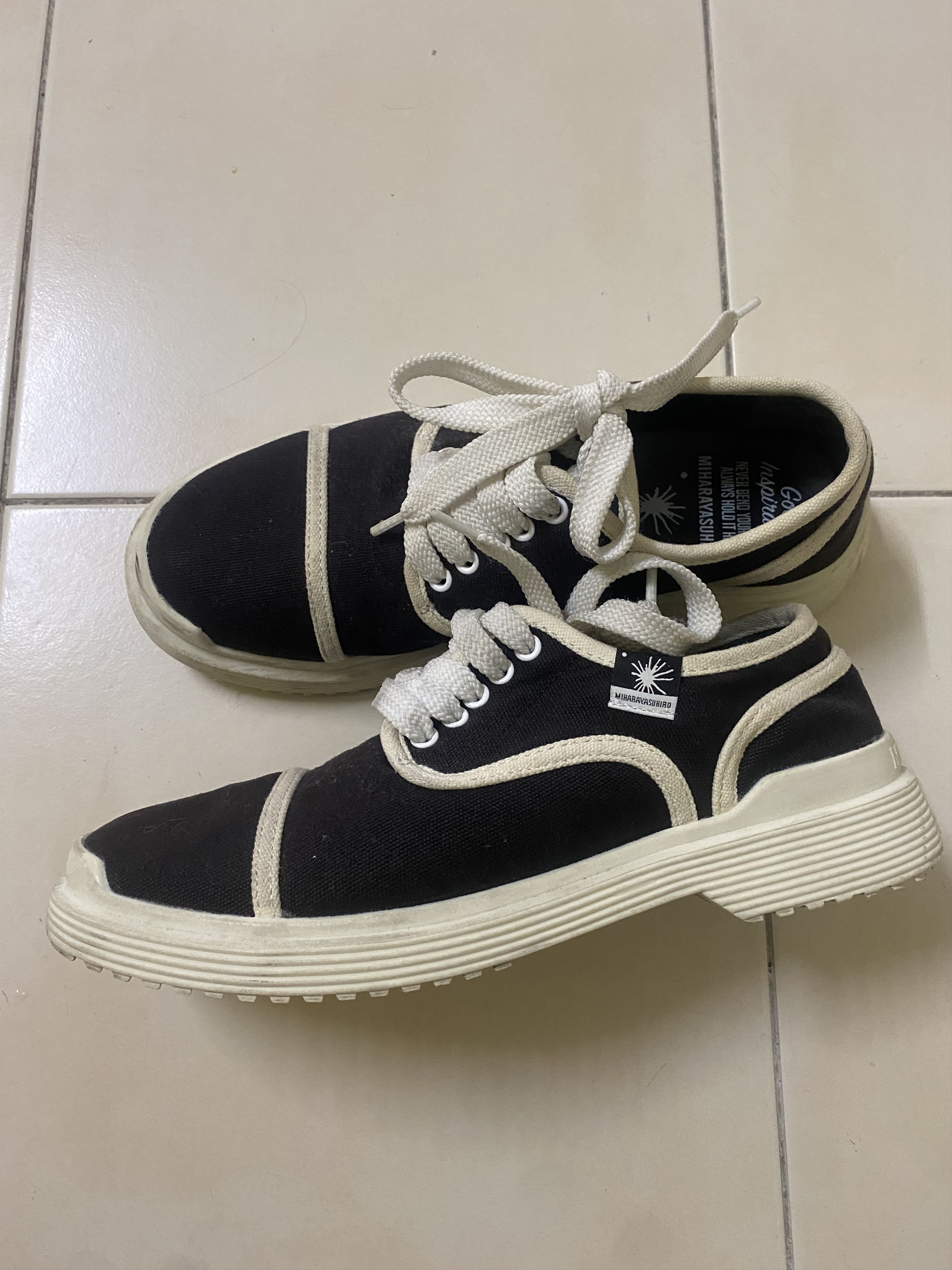 Maison MIHARA YASUHIRO Miharayasuhiro Black Canvas Sneaker Size US 6.5 / EU 39-40 - 6 Thumbnail