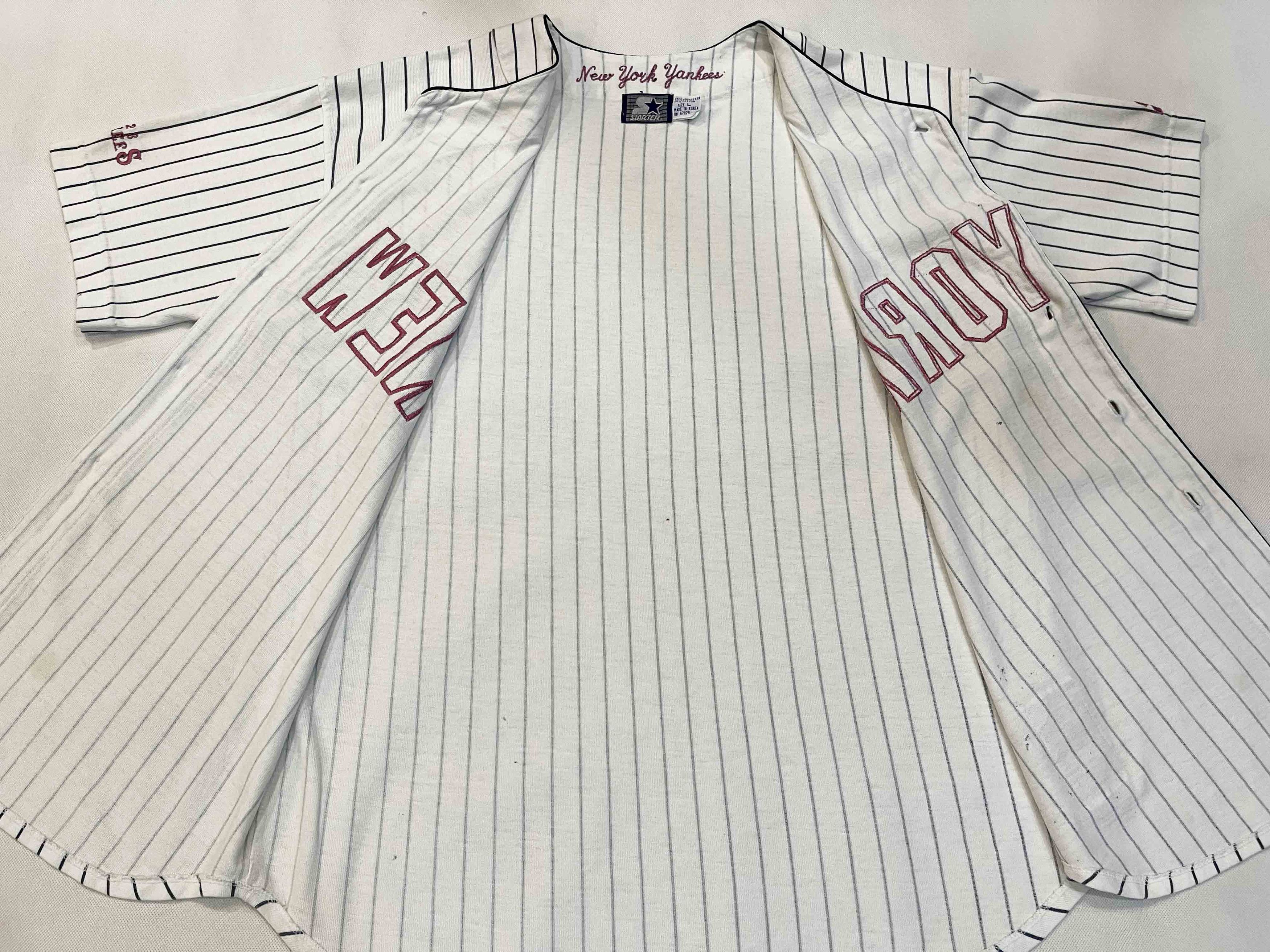 New York Yankees × Starter × Vintage Vintage Starter MLB New York Yankees Pinstripe Jersey Size US L / EU 52-54 / 3 - 6 Thumbnail
