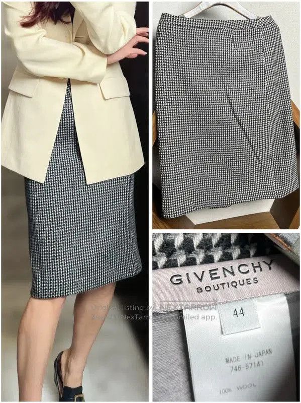 Givenchy Givenchy Color-Block Wool Midi Skirt . Size 28" / US 6 / IT 42 - 1 Thumbnail