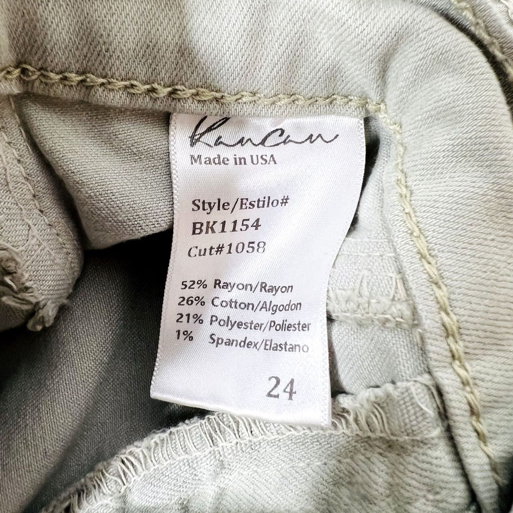 Vintage KanCan Estilo Moto Jeans Women's Skinny Jeans 24x29 Sage Green Low Rise 5-Pocket Design Mens Women Brand KanCan Size 42" / US 20 - 6 Thumbnail