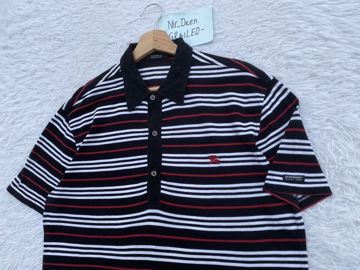 Burberry Rare Vintage Burberry Black Label Stripes Polo Tee Size US M / EU 48-50 / 2 - 7 Thumbnail