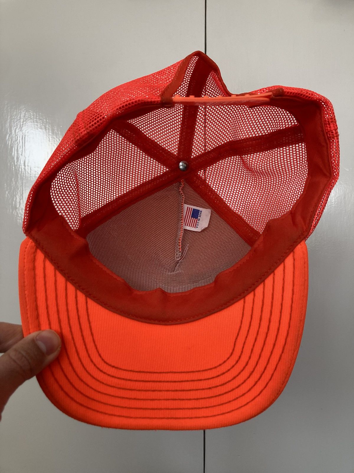 Vintage NRA LIBERTY SNAPBACK HAT CAP TRUCKER MESH NEON ORANGE HUNTER Size ONE SIZE - 13 Thumbnail