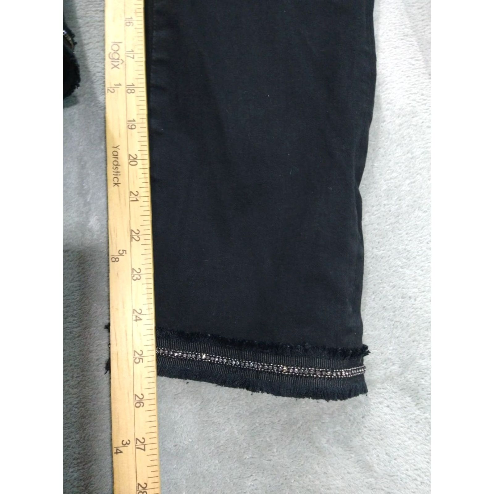 7 For All Mankind 7 For All Mankind Jeans Womens 10 Black Denim Ankle Straight Mid Rise Stretch Size 32" / US 10 / IT 46 - 5 Thumbnail